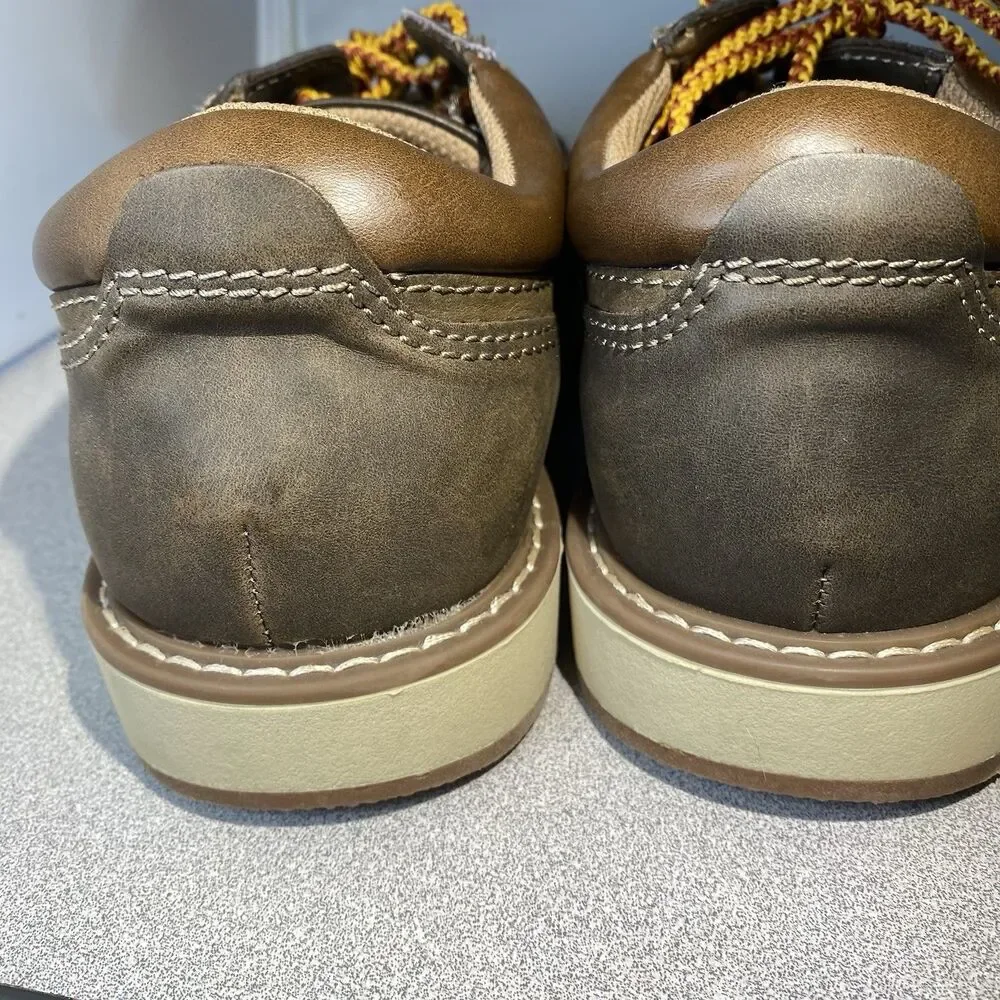 Men 9 Earth Spirit Shoes Brown Tie Up Casual Or Dress Emery Gelron Cushion
